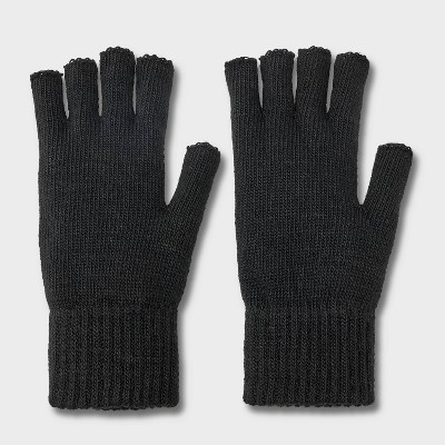 Minus33 Merino Wool Fingerless Gloves Lightweight - Black