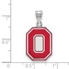 Black Bow Jewelry Sterling Silver Ohio State Buckeyes NCAA Large Pendant - 2 of 3