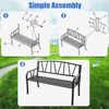 Tangkula Garden Bench Metal Frame w/ Ergonomic Armrest Load Patio Black - 2 of 4