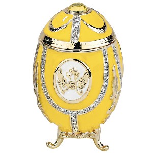 Design Toscano Imperial Eagle Enameled Eggs Collection: Lemon Yellow - 1 of 4