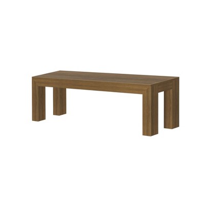 Pecan Wirebrush Solid Wood Dining Bench, 60 Inch