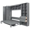 KIGFTSOD Murphy Bed Wall Bed with Closet , Drawers and Shelves - 4 of 4