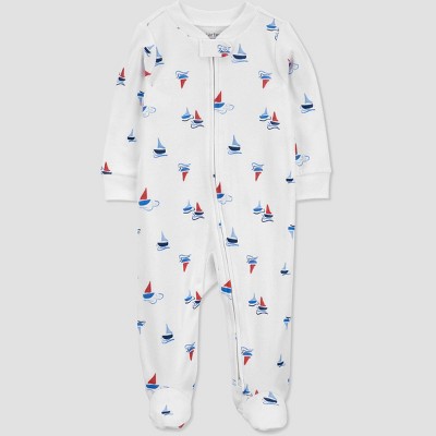 Image of Carter's Just One You®️ Baby Boys' Sailboats Sleep N' Play - White 3M