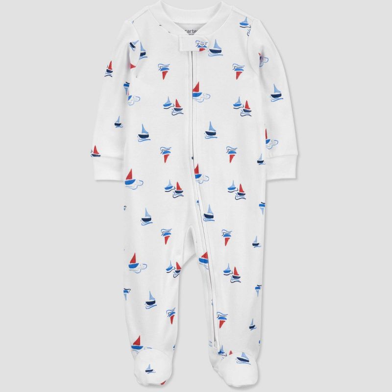 Carter&#39;s Just One You&#174;️ Baby Boys&#39; Sailboats Sleep N&#39; Play - White, 1 of 5