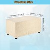 Unique Bargains Textured Jacquard Stretch Footstool Slipcover Protector for Living Room Bedroom - 2 of 4