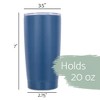 Elanze Designs 20 oz Stainless Steel On the Go Insulated Travel Tumbler With Push Top Lid, Multicolored Giraffe Print Blue - 2 of 4
