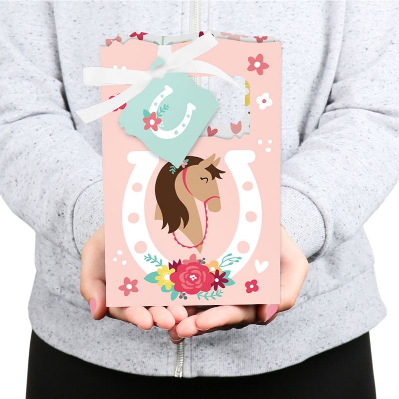 Big Dot of Happiness Run Wild Horses - Pony Birthday Party Favor Boxes - Set of 12, 5 of 7