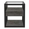 KIGFTSOD Modern End Table with Drawer,Gray - 4 of 4