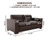 Home Imports Emporium Oversized Upholstered Loveseat and Sofa Set for Living Room in Genuine Leather - 4 of 4