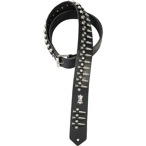 Levy's Boot Leather Guitar Strap With Metal Bullets Black : Target