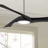 60" Minka Aire Modern Indoor Ceiling Fan with LED Light Remote Control Brushed Nickel Coal for Living Room Kitchen Family Dining - 2 of 4