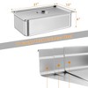 6 Pack Full Size Hotel Pan Steam Table Pan, [NSF Certified] Catering Food Pan Commercial Stainless Steel 2.5 Inch Deep Anti-Jamming - 2 of 4