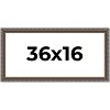PosterPalooza | Panoramic Ornate Black Picture Frame - UV Acrylic, Foam Board Backing, Hanging Hardware - 2 of 4