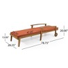 PAGED Outdoor Lounge Chairs with Waterproof Cushion,Acacia Wood Outdoor Chaise Lounge with Adjustable Seating for Patio,Beach,Yard - 3 of 4