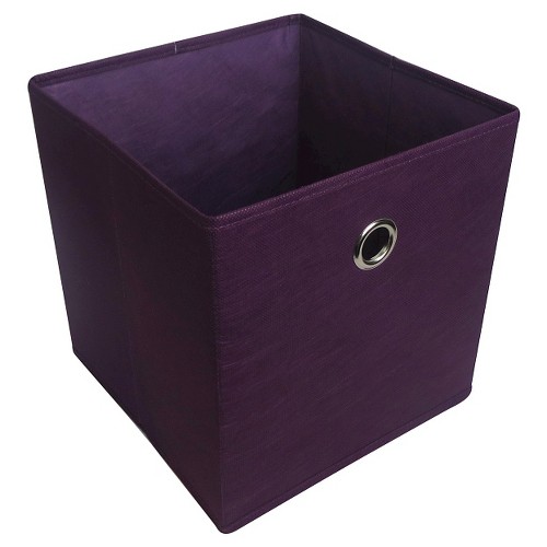 'Fabric Cube Storage Bin Purple 11'' Room Essentials', by Room Essentials