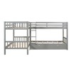 TiramisuBest Twin L-Shaped Bunk bed with Drawers-Gray - 4 of 4