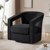 30 inch W 360° Swivel Chenille Accent Chair – Modern Barrel Chair for Living Room No Assembly Required - 2 of 4