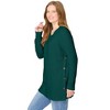 Woman Within Plus Size Side Button V-Neck Waffle Knit Sweater - 4 of 4