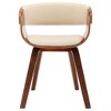 vidaXL Dining Chair Cream Bent Wood and Faux Leather - 3 of 4