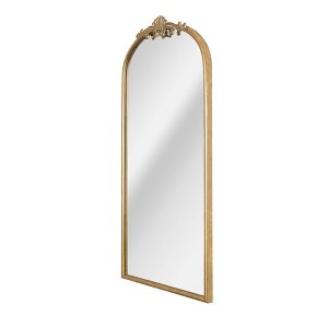 19.5" x 41" Arch Antique Ornate Metal Accent Wall Mirror Gold - Head West: Elegant Scroll, No Assembly Required - 1 of 4