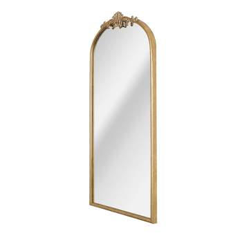19.5" x 41" Arch Antique Ornate Metal Accent Wall Mirror Gold - Head West