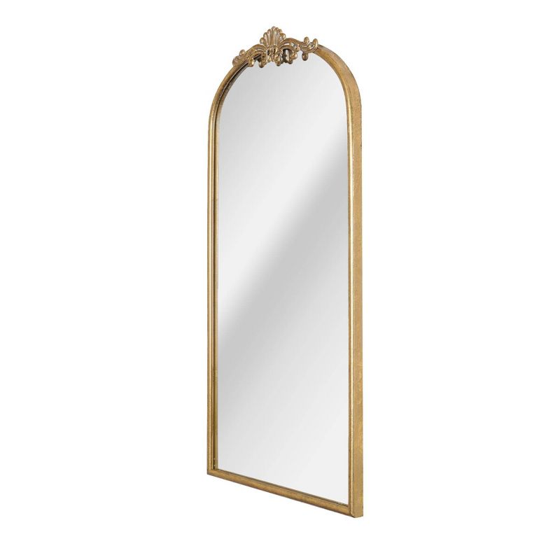 19.5&#34; x 41&#34; Arch Antique Ornate Metal Accent Wall Mirror Gold - Head West, 1 of 8