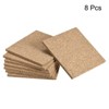 Unique Bargains Cork Heat Resistant DIY Tableware Square Coasters 8 Pcs - 3 of 3
