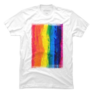 Adult Design By Humans Vertical Artistic Pride Flag By stevej T-Shirt - 1 of 2
