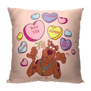 Warner Bros. Scooby-Doo Candy Hearts Throw Pillow 18x18 Inches - 1 of 2