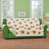 Collections Etc Reversible Sunflower Quilted Furniture Protector - 2 of 2