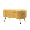 Alina Storage Bench with Metal Legs for Bedroom | ARTFUL LIVING DESIGN - 3 of 4
