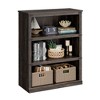 Orieon Wooden 3-Tier Bookcase, 39" Farmhouse Bookshelf with Metal Edges, Rustic Display Storage Shelf for Living Room - 3 of 4