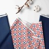 Bacati - Rod Pocket Window Valance Olivia Coral/Navy - 2 of 4