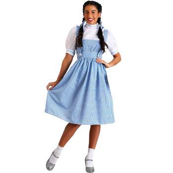 HalloweenCostumes.com Adult Dorothy Costume Women's Long Blue Gingham Dress.