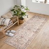 Machine Washable Rugs Vintage Floral Low Pile Non-Slip Carpet Soft Bedroom Living Room Office Dining Room Rug - 2 of 4