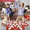 Christmas Snowflake Rug 3x3 Bathroom Rugs Christmas Doormats Machine Washable Area Rug - 4 of 4