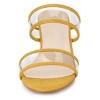 Allegra K Women's Clear Strap Block Heel Slide Sandals - 3 of 4