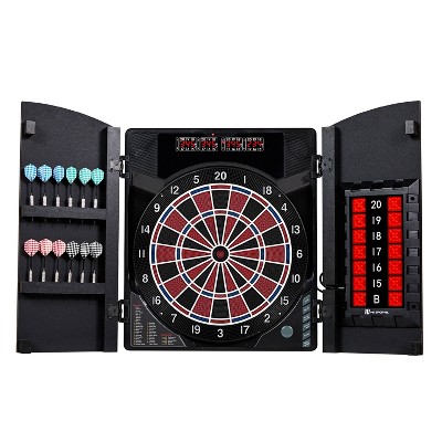 MD Sports New Haven Electronic Dartboard with Cabinet
