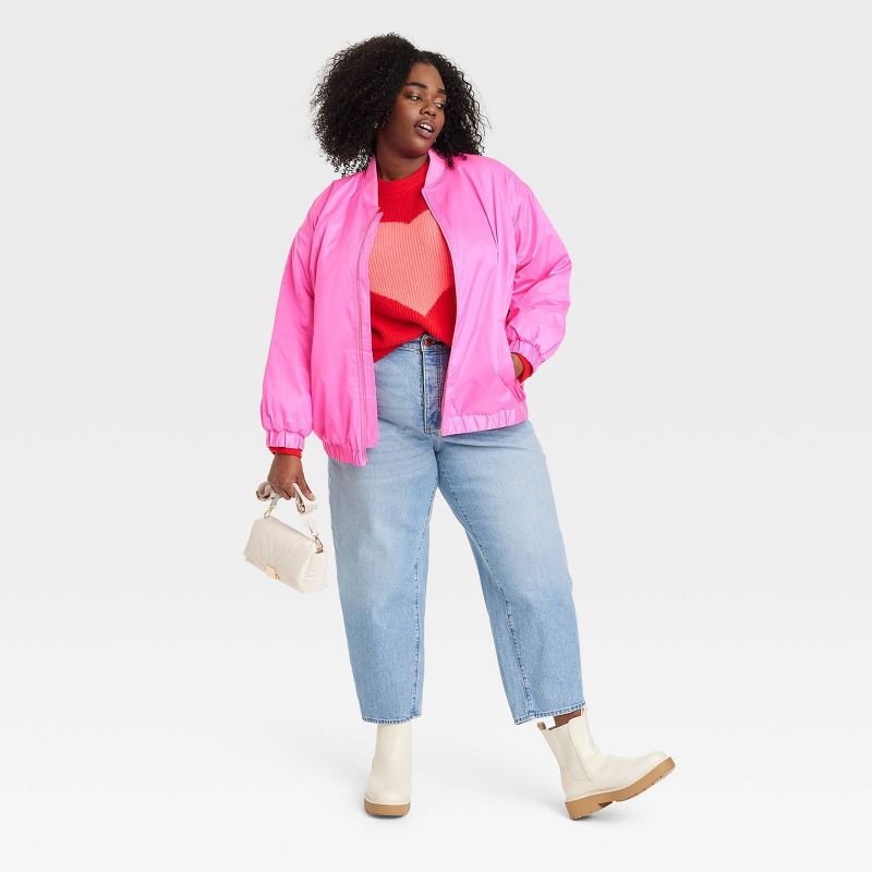 Women's Bomber Jacket - A New Day™ Pink, 4 of 7
