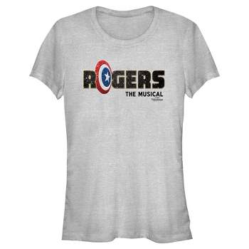 Juniors Womens Marvel Hawkeye Rogers The Musical T-Shirt