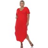 Plus Size Short Sleeve V-neck Maxi Dress - 2 of 4