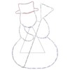Northlight 28" Lighted Standing Snowman Silhouette Outdoor Christmas Decoration - 3 of 4
