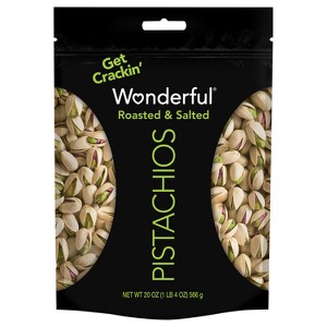 Wonderful Pistachios Roasted & Salted - 20oz - 1 of 4