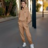 Dalix Butterfly Embroidery Midweight Fleece Sweatsuit Set Hoodie Jogger Soft Fleece Relaxed Fit Lounge Womens - 3 of 4