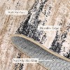 Modern Abstract Area Rug, Non-Slip Stain-Resistant Low Pile Carpet for Living Room, Bedroom, or Dorm Office Accent Decor - 3 of 4