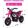 24V Electric Dirt Bike with Rear Wheel Suspension,350w Electric Motorcycle Up to 13.67Mile/h - 2 of 4