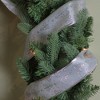 Northlight Pack of 12 Pearl White and Silver Glitter Trees Wired Christmas Craft Ribbon Spools - 2.5" x 120 Yards Total - 3 of 3