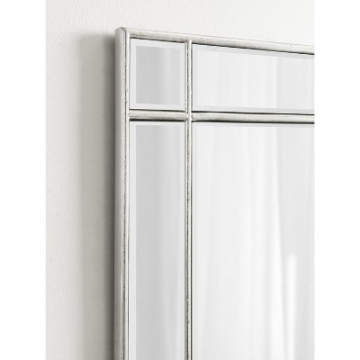 Silver Rectangular Wood Vanity Wall Mirror 20 x 30