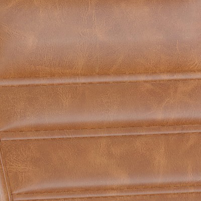 Whitney High-Back Brown LeatherSoft Executive Swivel Chair with Black Metal Frame