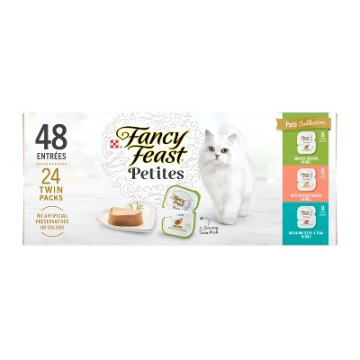 Fancy Feast Petites Pate Collection Gourmet Wet Cat Food Variety Pack - 2.8oz/24ct